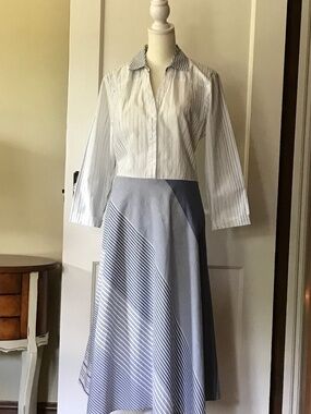 Donna Karan New York Shirt Dress Sz M EUC